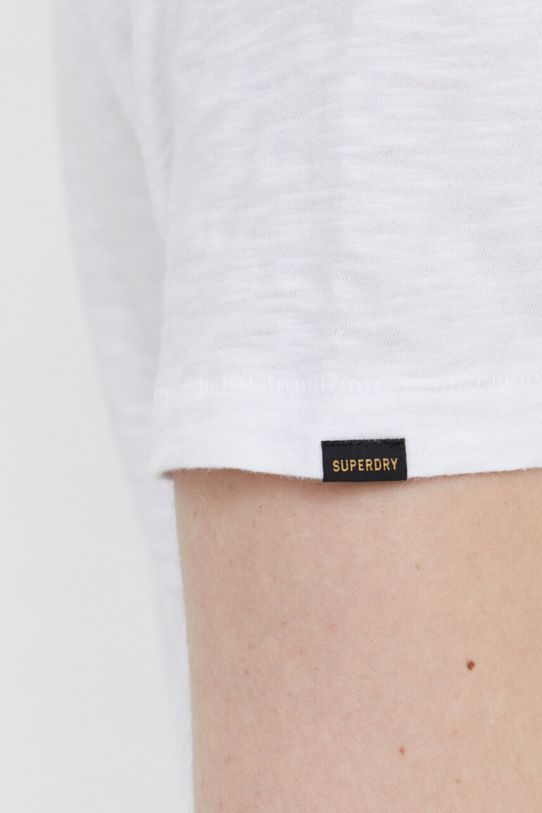 Bavlnené tričko Superdry M1011889A.01C biela
