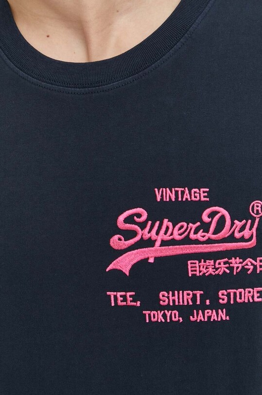 Хлопковая футболка Superdry тёмно-синий M1011922A.98T