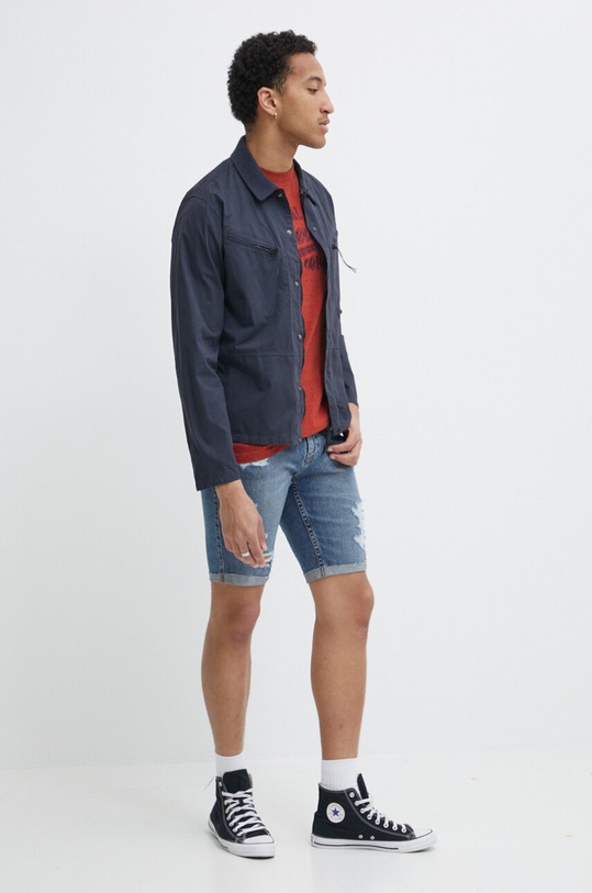 Bavlněné tričko Superdry M1011909A.UR5 červená SS24