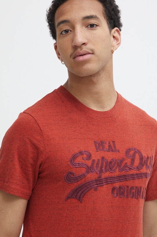 Bavlněné tričko Superdry M1011909A.UR5 červená