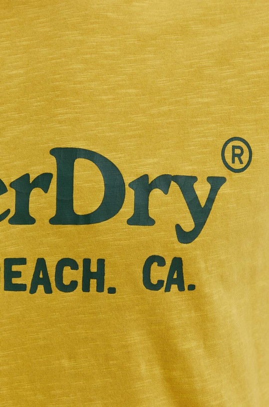 Superdry tricou din bumbac M1011893A.2AX galben