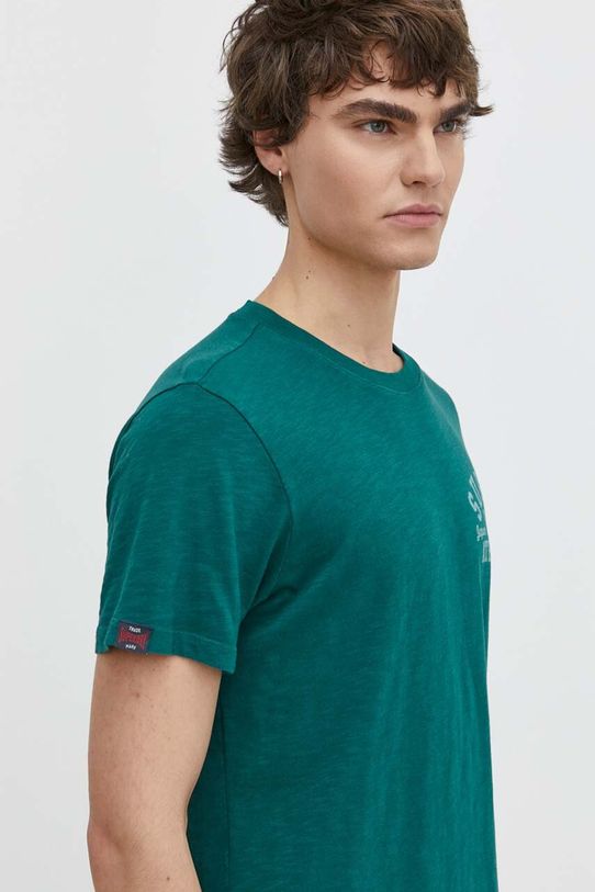 Pamučna majica Superdry zelena M1011903A.2DL