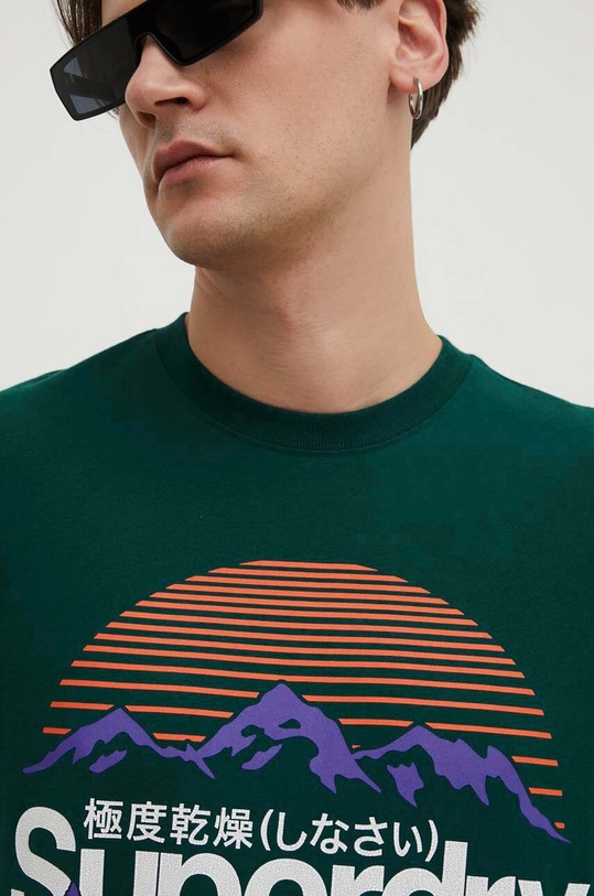 Superdry t-shirt bawełniany zielony M1011911A.8UM