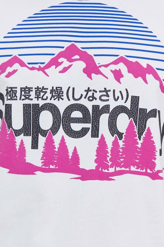 Superdry t-shirt bawełniany M1011911A.01C biały