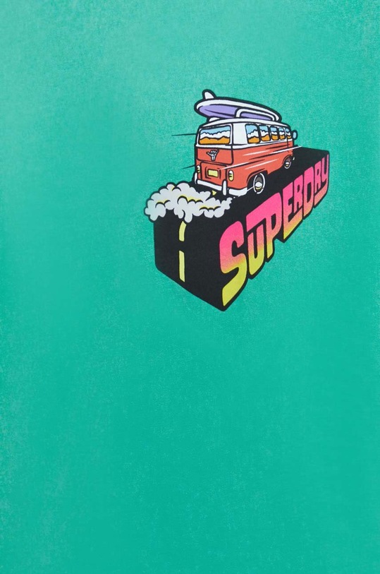 Superdry t-shirt bawełniany zielony M1011907A.GBG