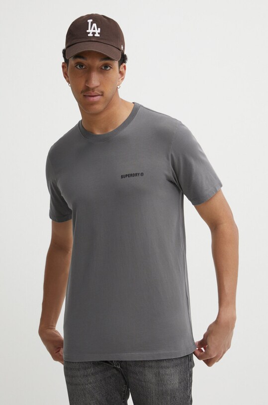 Superdry t-shirt bawełniany szary M6010810A.HSZ