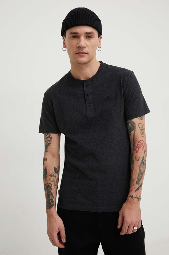 Superdry tricou din bumbac imprimeu negru M6010727A.1BJ