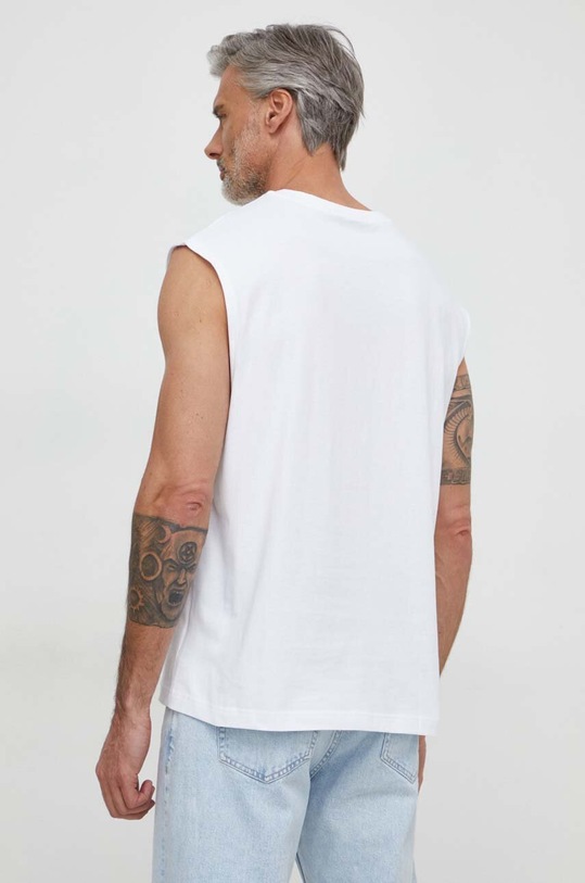 Ρούχα Βαμβακερό μπλουζάκι Calvin Klein Jeans J30J325211 λευκό