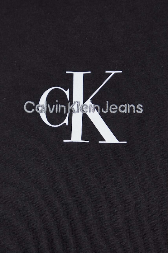 Βαμβακερό μπλουζάκι Calvin Klein Jeans J30J325211 μαύρο