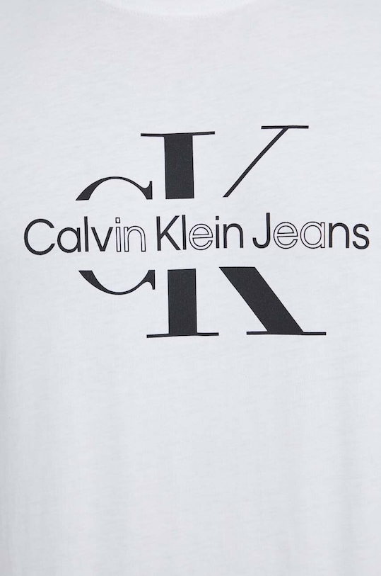 Calvin Klein Jeans pamut póló J30J325190 fehér