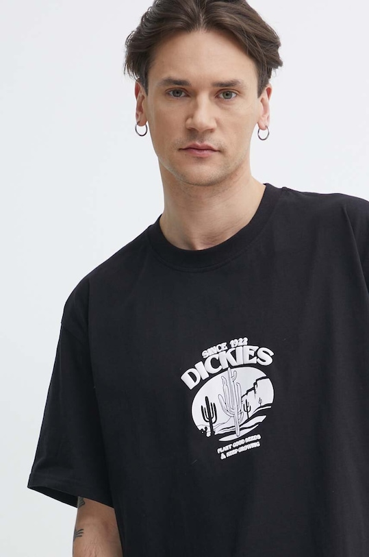 Bavlněné tričko Dickies TIMBERVILLE TEE SS černá DK0A4YR3