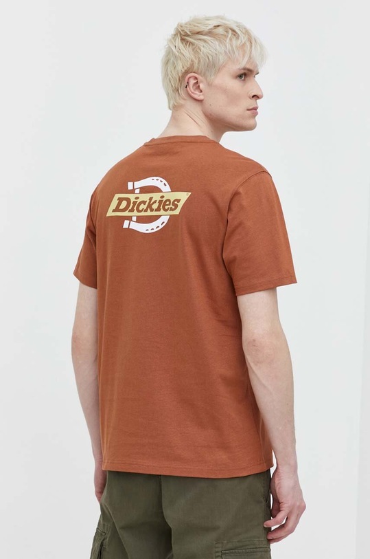 Pamučna majica Dickies SS RUSTON TEE smeđa DK0A4XDC