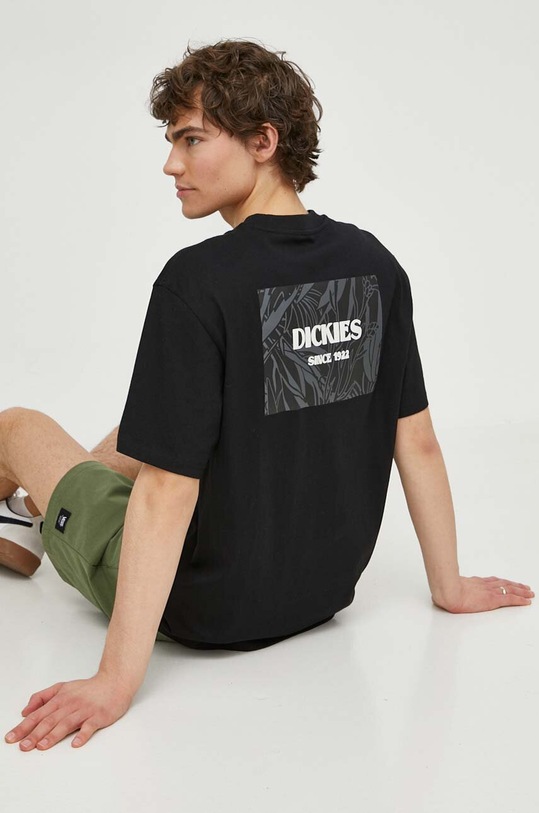Bavlněné tričko Dickies MAX MEADOWS TEE SS kulatý černá DK0A4YRL