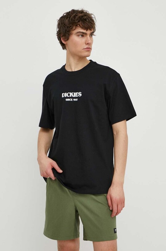 Bavlněné tričko Dickies MAX MEADOWS TEE SS DK0A4YRL černá SS24
