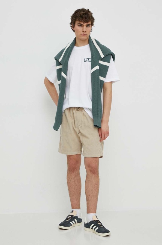 Dickies t-shirt bawełniany AITKIN CHEST TEE SS DK0A4Y8O biały AW24