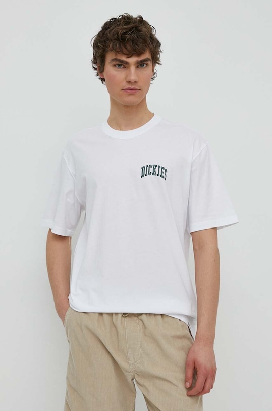 Pamučna majica Dickies AITKIN CHEST TEE SS bijela DK0A4Y8O