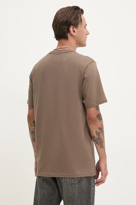 Bavlněné tričko Dickies AITKIN CHEST TEE SS hnědá DK0A4Y8O