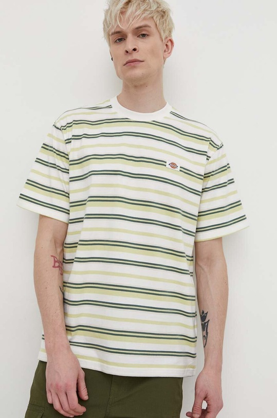 Dickies t-shirt bawełniany GLADE SPRING TEE SS wzorzyste biały DK0A4YR1