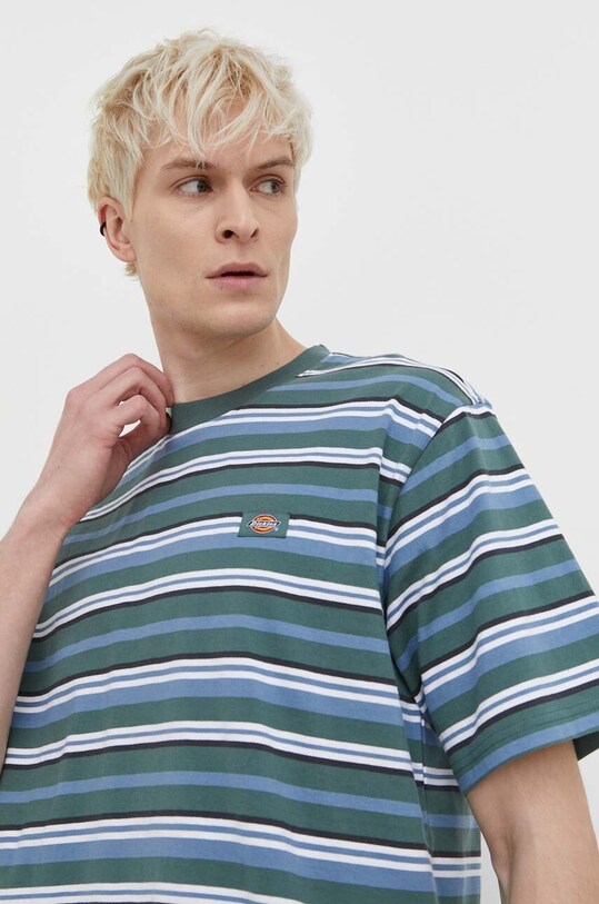 Бавовняна футболка Dickies GLADE SPRING TEE SS бавовна зелений DK0A4YR1