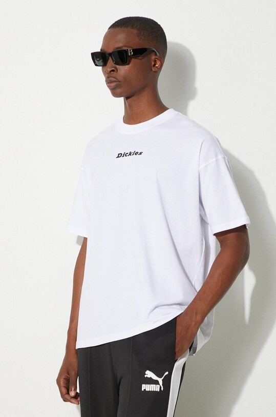 Dickies tricou din bumbac ENTERPRISE TEE SS alb DK0A4YRN