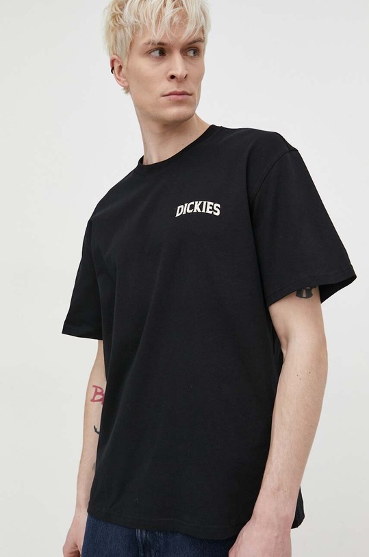 Odzież Dickies t-shirt bawełniany ELLISTON TEE SS DK0A4YRM czarny