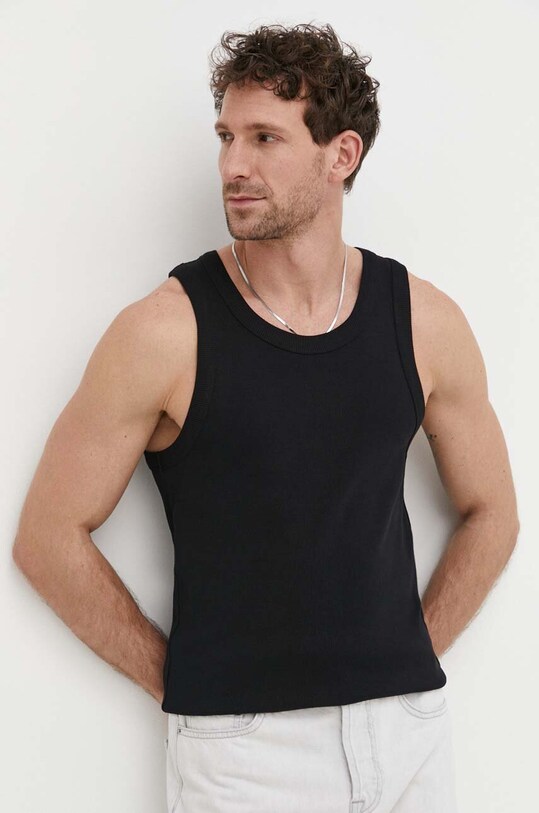 Drykorn t-shirt NATHAN z elastanem czarny 49151.522096