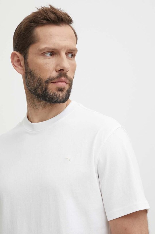 Odzież Puma t-shirt bawełniany MMQ 624009 beżowy