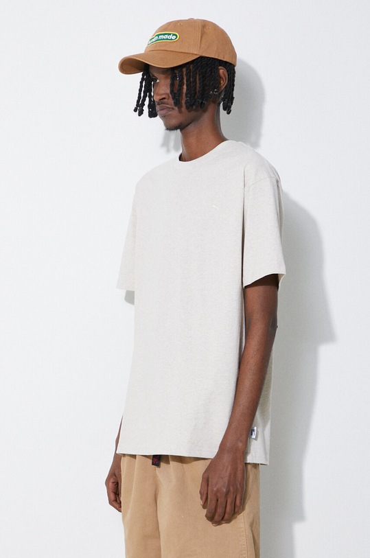 Хлопковая футболка Puma бежевый 624009