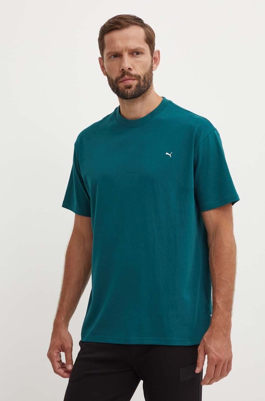 Puma t-shirt in cotone MMQ rilassato turchese 624009