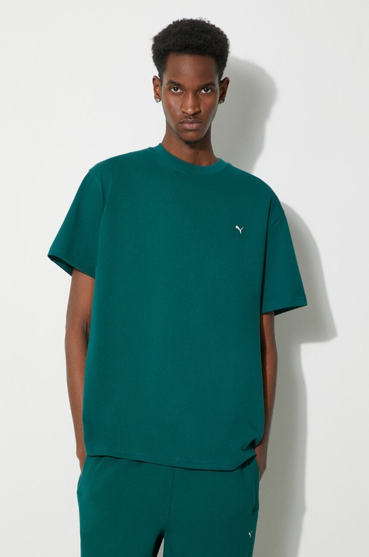 Puma cotton t-shirt plain turquoise 624009
