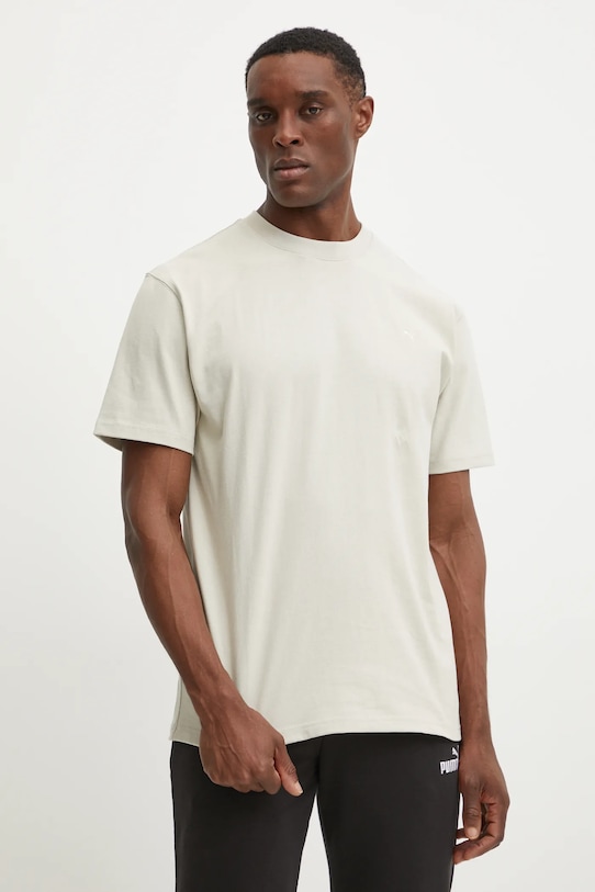 Puma t-shirt bawełniany MMQ beżowy 624009