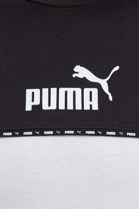 Βαμβακερό μπλουζάκι Puma 673341 λευκό
