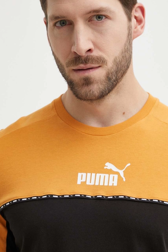 Хлопковая футболка Puma коричневый 673341