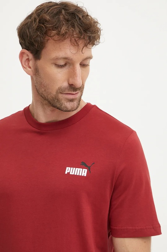 Puma t-shirt bawełniany czerwony 674470