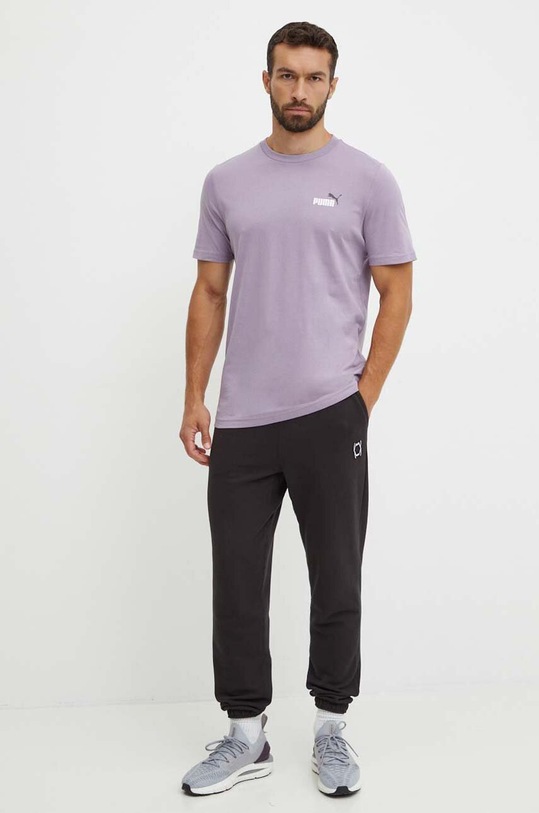 Puma pamut póló 674470 lila AW24