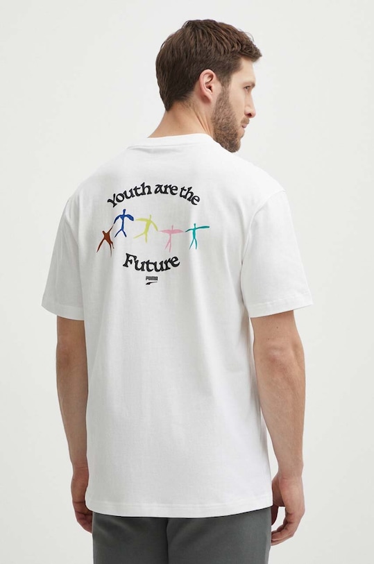 Puma tricou din bumbac print bej 623558