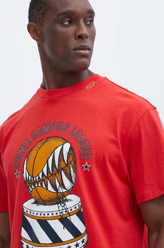 Puma tricou din bumbac rosu 624740