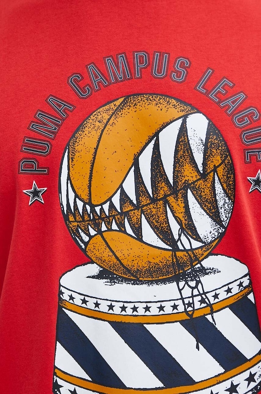 Puma tricou din bumbac 624740 rosu