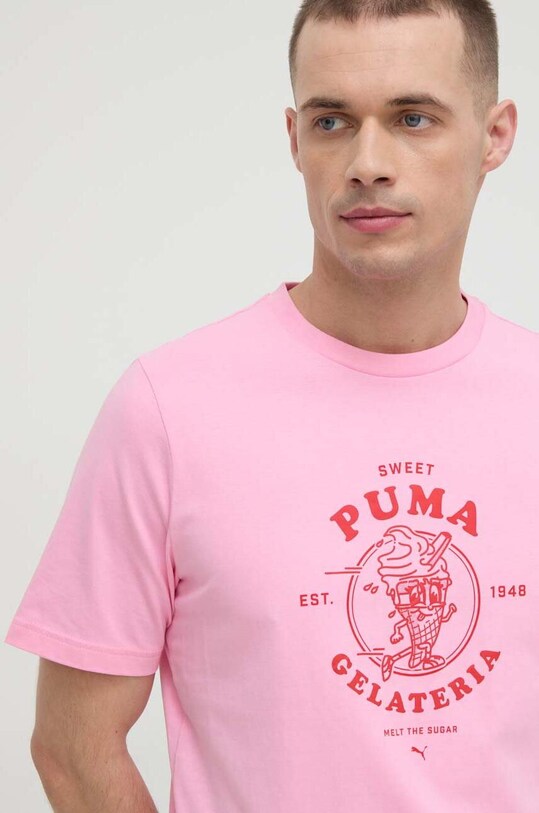 Pamučna majica Puma ljubičasta 625416