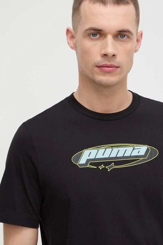 Бавовняна футболка Puma чорний 625424