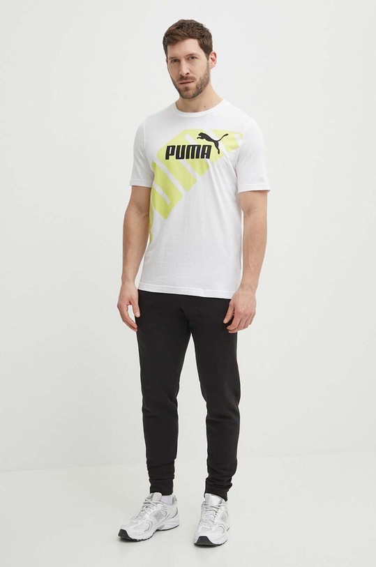 Бавовняна футболка Puma POWER 678960 білий SS24