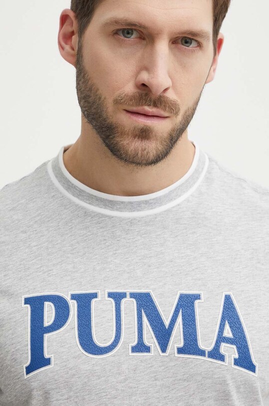 Хлопковая футболка Puma SQUAD серый 678967