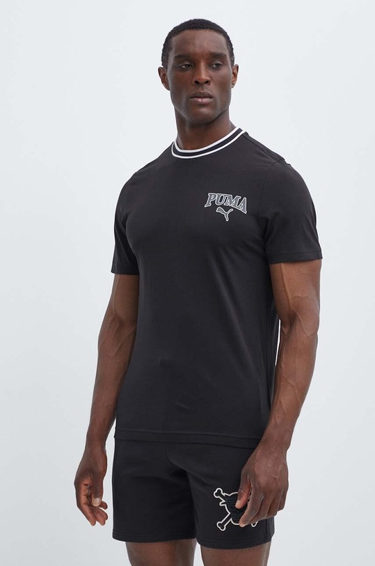 Puma tricou din bumbac SQUAD negru 678968