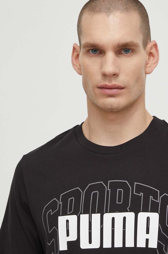 Puma tricou din bumbac negru 680177