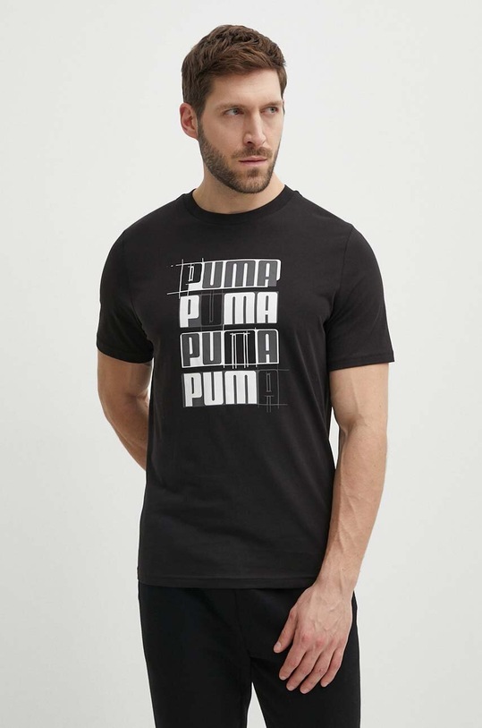Хлопковая футболка Puma хлопок чёрный 678976.