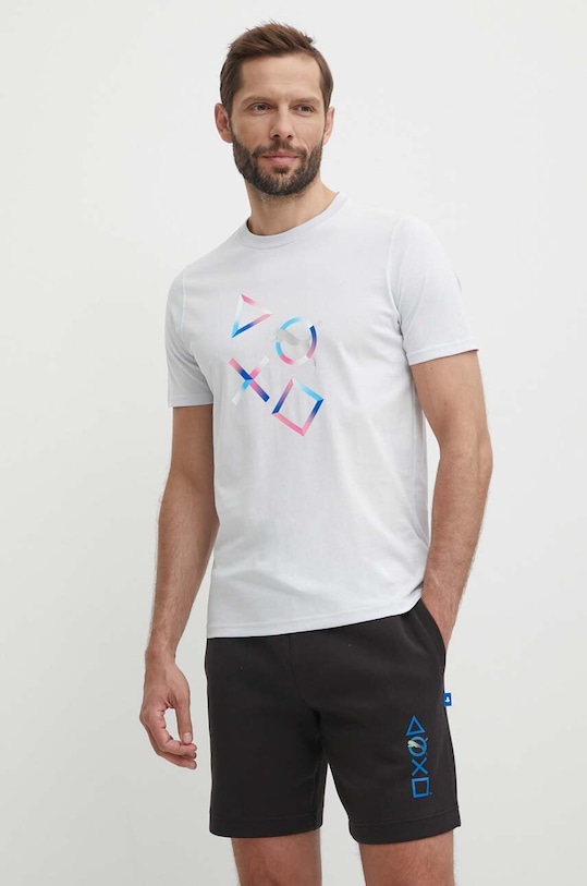 Puma t-shirt bawełniany PUMA X PLAYSTATION nadruk niebieski 624676