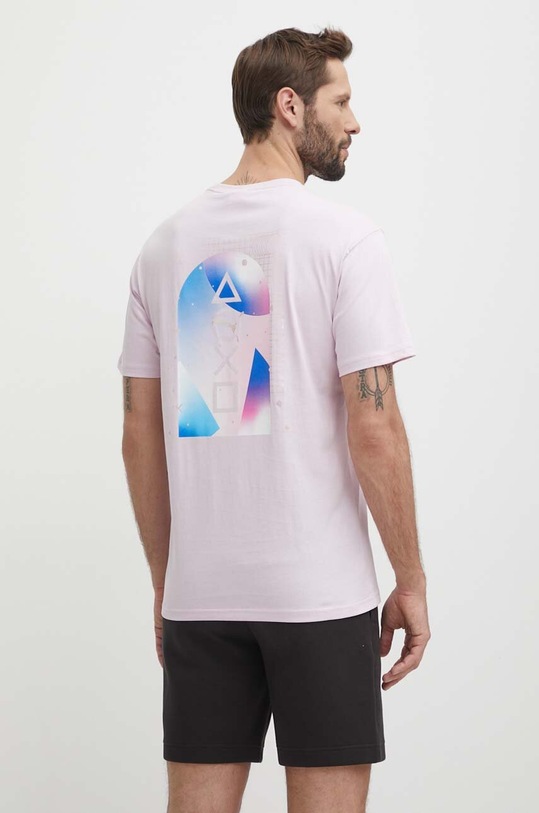 Одежда Хлопковая футболка Puma PUMA X PLAYSTATION 624694 фиолетовой