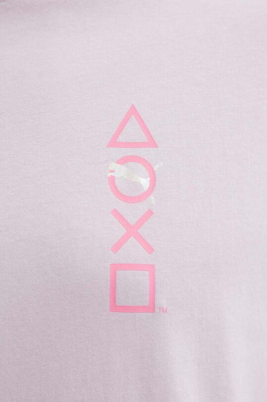 Puma tricou din bumbac PUMA X PLAYSTATION 624694 violet