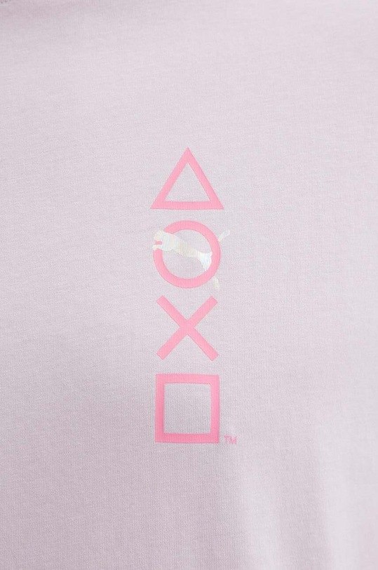 Хлопковая футболка Puma PUMA X PLAYSTATION 624694 фиолетовой