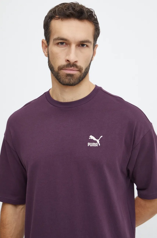 Бавовняна футболка Puma BETTER CLASSICS relaxed фіолетовий 679188